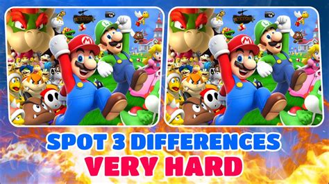 Spot The Difference Super Mario Movie Very Hard Puzzle Youtube