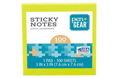 Pen Gear Sticky Notes 3 In X 3 In Green 100 Sheets 1 Pad