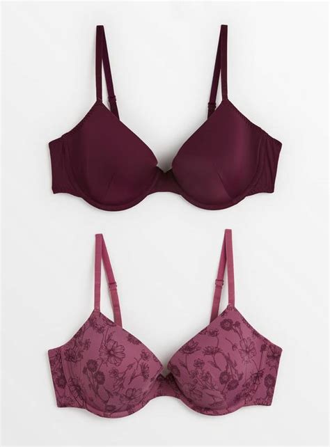 Buy A Gg Aubergine And Sketchy Floral Underwired T Shirt Bra 2 Pack 36c