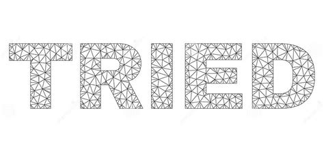 Polygonal 2D TRIED Text Tag Stock Vector - Illustration of geometric