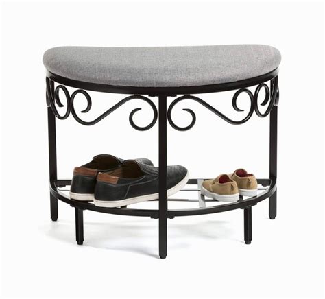 Semi Circular Storage Bench Wrought Iron Small And Compact Interior