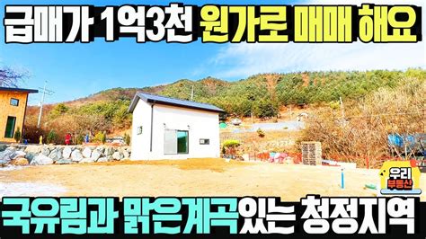 급매가 1억3천 국유림 청정계곡 흐르는 직영건축 농막과 토지alc블럭조로 건축한 농막토지149평개별지하수정화조 양평