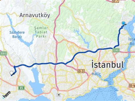 İstanbul Sarıyer Esenyurt İstanbul Arası Kaç Km Yol Tarifi