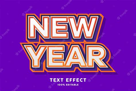 Premium Vector New Year Text Effect Editable Text