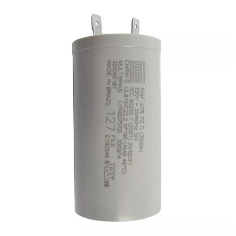 Capacitor 45 Uf 250vac Lavadora Roupas Electrolux Brastemp No Shoptime