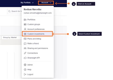 Manage Custom Investments Sharesight Australia Help