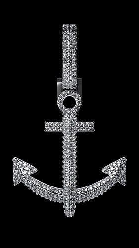 Anchor emoji pendant 3D model 3D printable | CGTrader