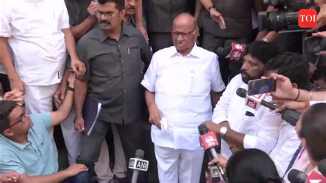 Sharad Pawar Meets Ncp Workers News Times Of India Videos