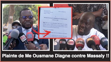 Urgent Me Ousmane Diagne dépose une plainte contre Mamadou Lamine