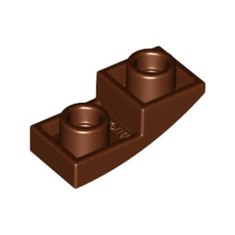 Lego Brick Slope Curved Inverted X Reddish Brown