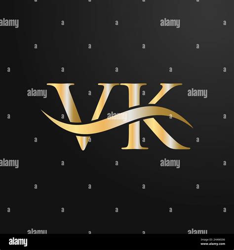 Letter Vk Logo Design Template Vk V K Letter Logo Modern Flat