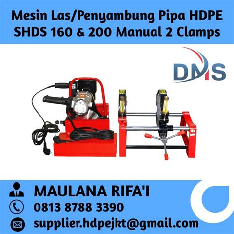 Jual Mesin Las Pipa HDPE Alat Las Pipa HDPE SHDS 200mm Manual 2 Clamp