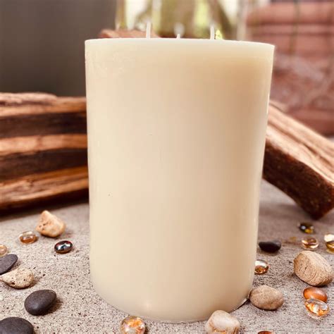 Pure Beeswax Pillar Candle Extra Large Wick Beeswax Pillar