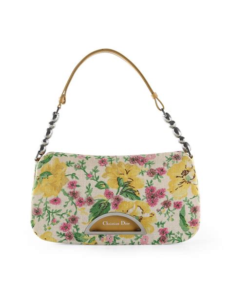 Christian Dior Multicolor Floral Canvas Malice Shoulder Bag In 2024 Dior Shoulder Bag