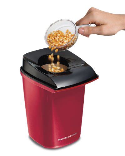 Hamilton Beach Electric Hot Air Popcorn Popper Healthy Snack Makes Up To Cups Red