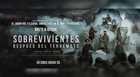 Cartelera película Cinebox Sobrevivientes después del terremoto