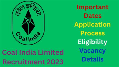 Coal India Limited Recruitment 2023 1764 Vacancies Eligibility