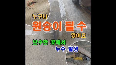 빌라 누수탐지 필로티 주차장 천장에서 물 떨어져 가보니 공사 후 보수한 곳에서 누수 발생되었네요 YouTube