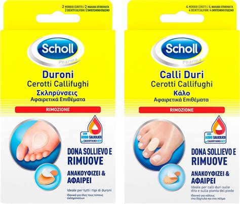 Scholl Cerotti Callifughi Per Calli Duri Con Acido Salicilico Per