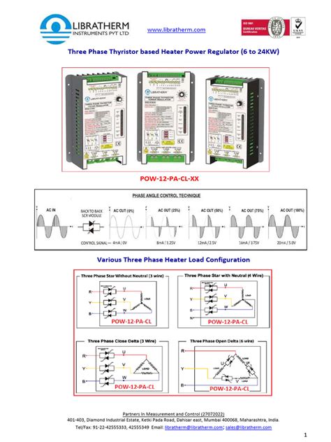 Pow 12 V2 Series Thyristor Power Packs 6 To 24 Kw Pdf Alternating Current Equipment