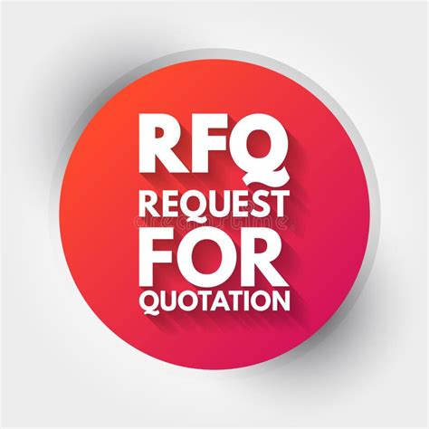 Rfq Request For Quotation Acronym Business Concept Background Stock