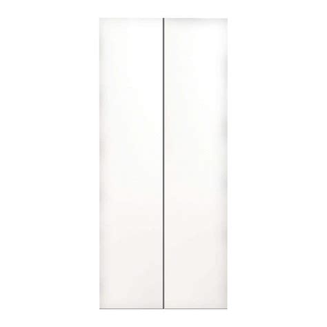 JELD WEN 24 In X 80 In No Panel Primed Flush Hardboard Closet Bi Fold