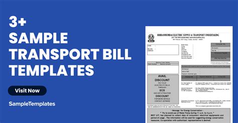 Free 3 Transport Bill Format Samples In Pdf