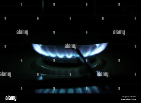 Gas Stove Flame Stock Photo Alamy