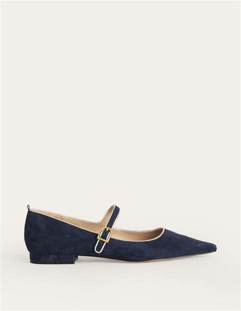 Pointed Toe Mary Jane Shoes Navy Boden EU