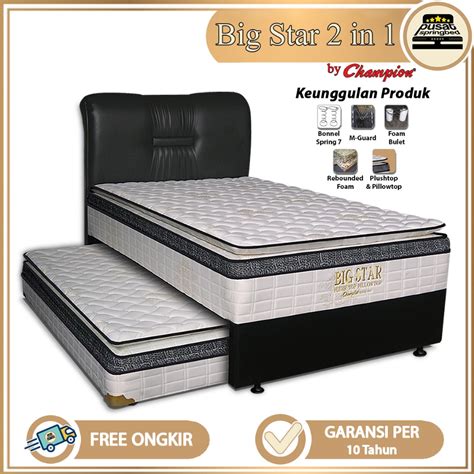 Jual Springbed Kasur Sorong 2 In 1 Plushtop Pillowtop Champion