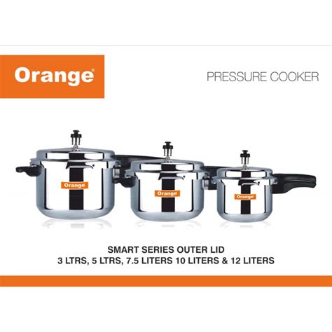 Pressure Cooker L Orange Aluminium Hardware Homeware Lifestyle