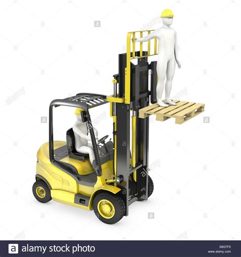 Worker Forklift Cut Out Stock Images And Pictures Alamy