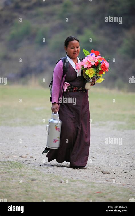 Nepali Rural Tamang Woman Nepal Stock Photo Alamy