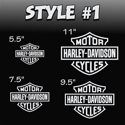 Harley-davidson Window Decals White 4 Sizes Vinyl Transfer Stickers - Etsy