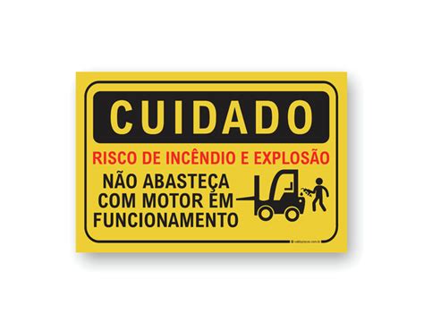 Placa Cuidado N O Abaste A Motor Em Funcionamento