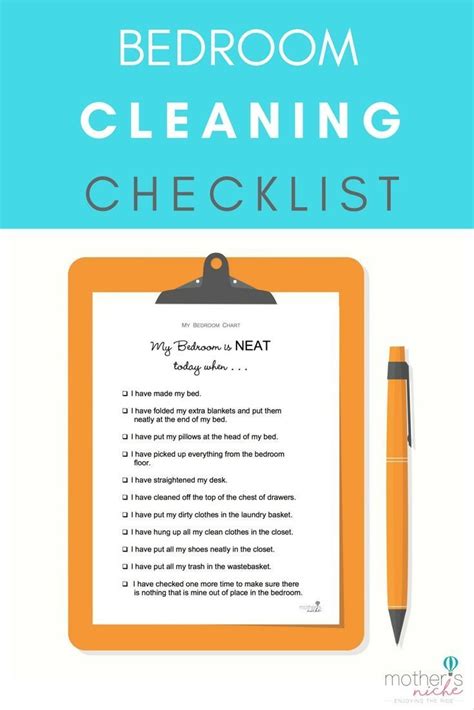 Printable Bedroom Cleaning Checklist