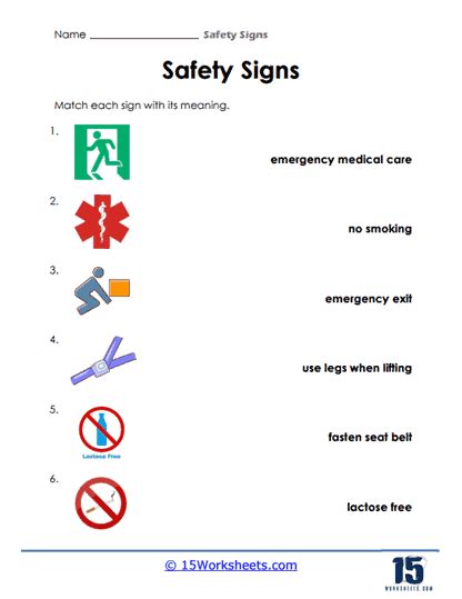 Safety Signs Worksheets 15 Worksheets Library