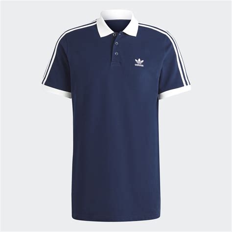 Men S Clothing Adicolor Classics 3 Stripes Polo Shirt Blue Adidas