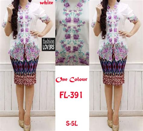 Jual Promo Kode Fl Stelan Kebaya Bordir Bhn Katun Paris Kebaya