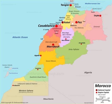 Map Of Morocco And Surrounding Countries