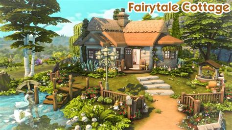 Fairytale Cottage Speed Build Sims No Cc Base Game Cottage