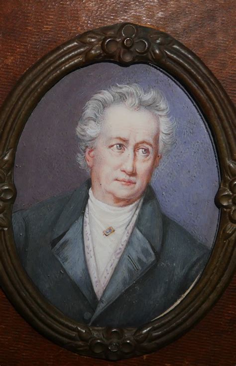 Proantic Miniature Portrait Johann Wolfgang Von Goethe After Joseph