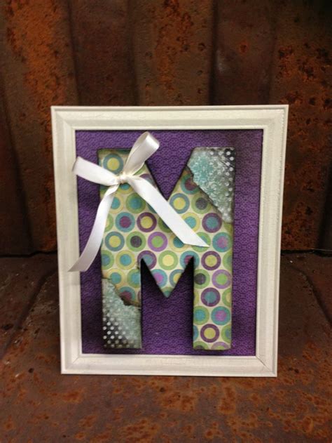 Paper Mâché Scrapbook Letter Framed Scrapbook Letters Crafts