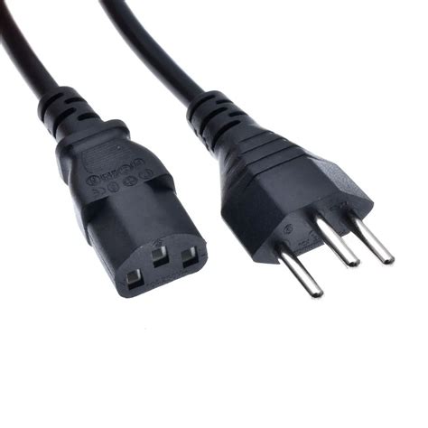 Swiss Sev1011 Plug To Iec C13 Ac Power Extension Cord Computer Cable