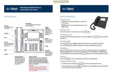 Mitel 6869i Sip Phone Quick Reference Guide Seteradesk