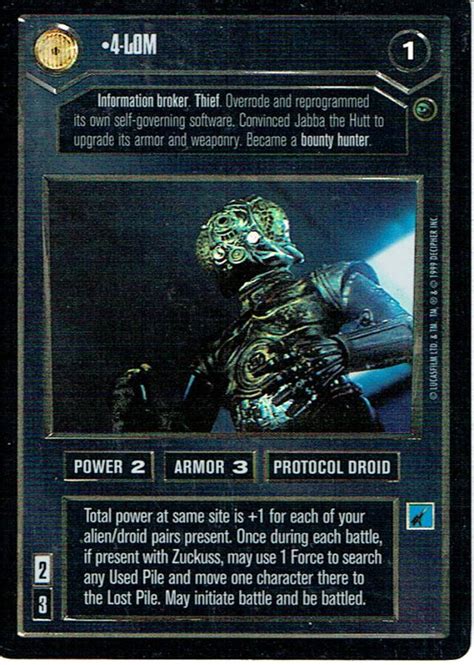 Star Wars Ccg Reflections Vrf Card 4 Lom Phoenix Cards