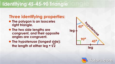 45-45-90 Triangle - Rules, Formula & Theorem