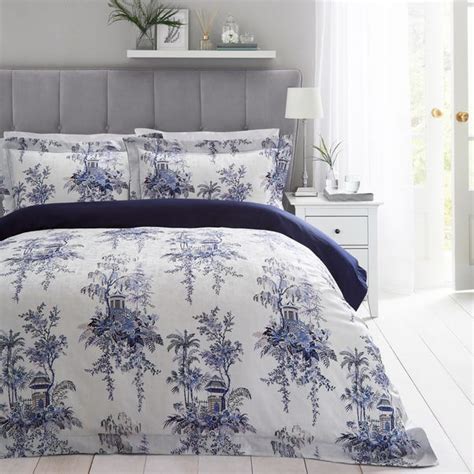 Dorma Madara Floral Reversible 100 Cotton Duvet Cover And Pillowcase