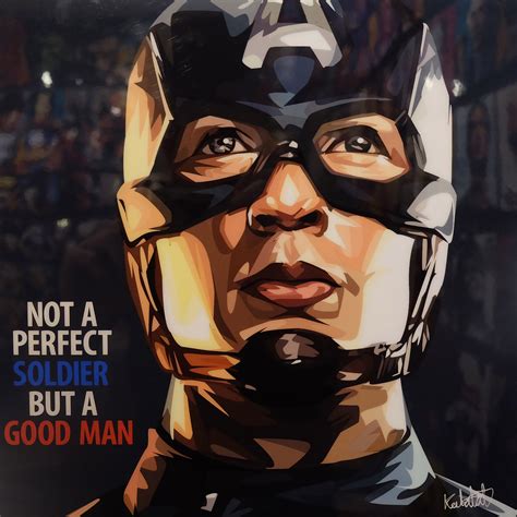 Captain America Poster "Not a perfect soldier..." - Infamous Inspiration