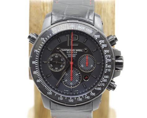 Raymond Weil Nabucco Mm Black Chronograph Titanium Date Watch